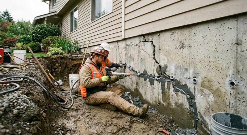 Cracked Foundation Repair in Rochester, WA