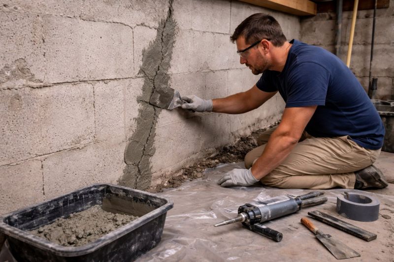 Foundation Crack Repair in Roy, WA