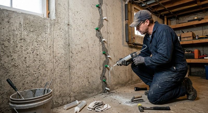 Foundation Crack Repair in Shelton, WA