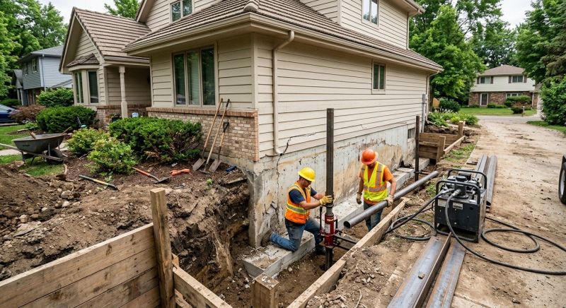 House Foundation Repair in Fox Island, WA