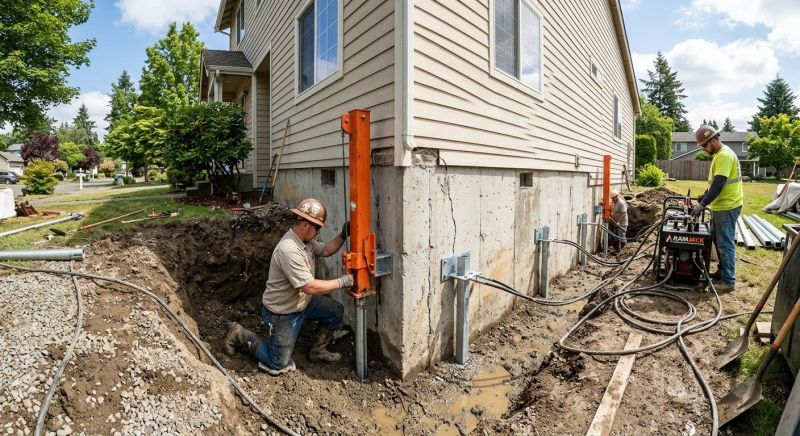 Sinking Foundation Repair in Lakewood, WA