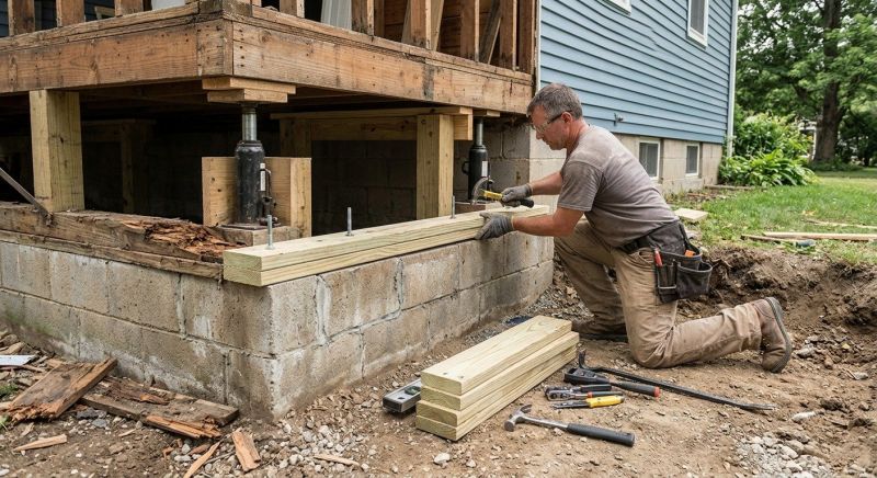 Sinking Foundation Repair in Lewis County, WA