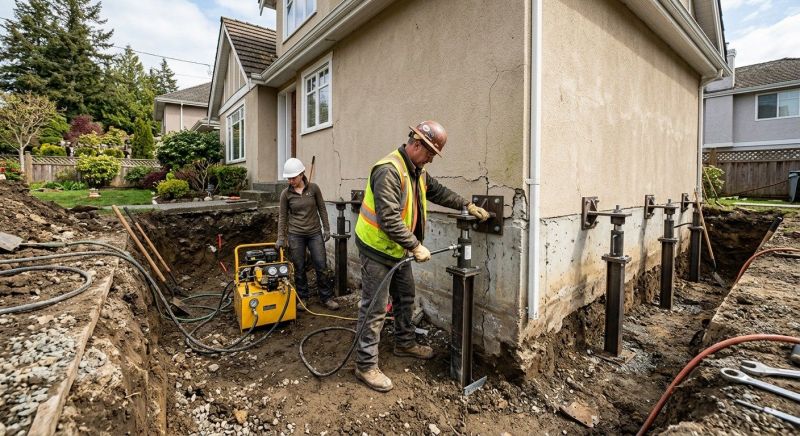 Sinking Foundation Repair in Lacey, WA